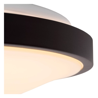 DASHER - Lampa sufitowa - Ø 34,8 cm - LED - 1x18W 2700K - IP44 - Czujnik ruchu i dzień/noc - Czarny 79110/35/30 Lucide